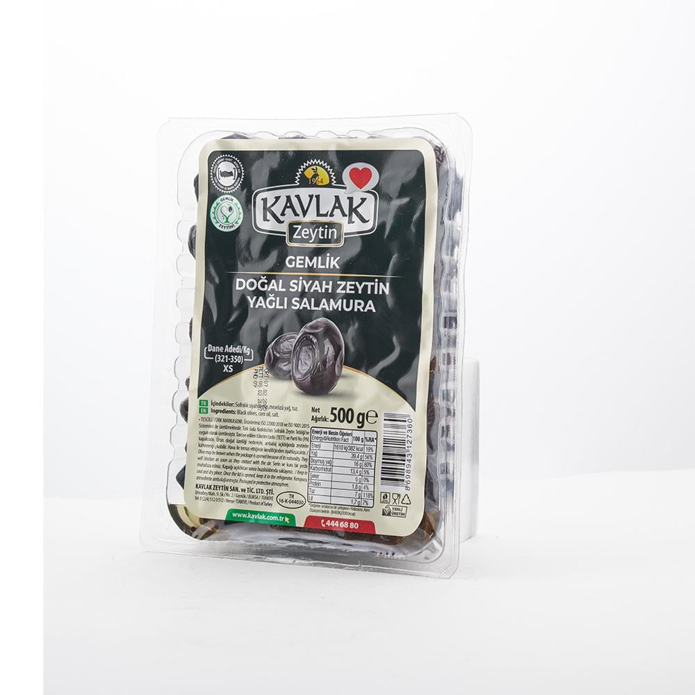 Gemlik Yağlı Salamura Siyah Zeytin Vakum Paket 500 Gr