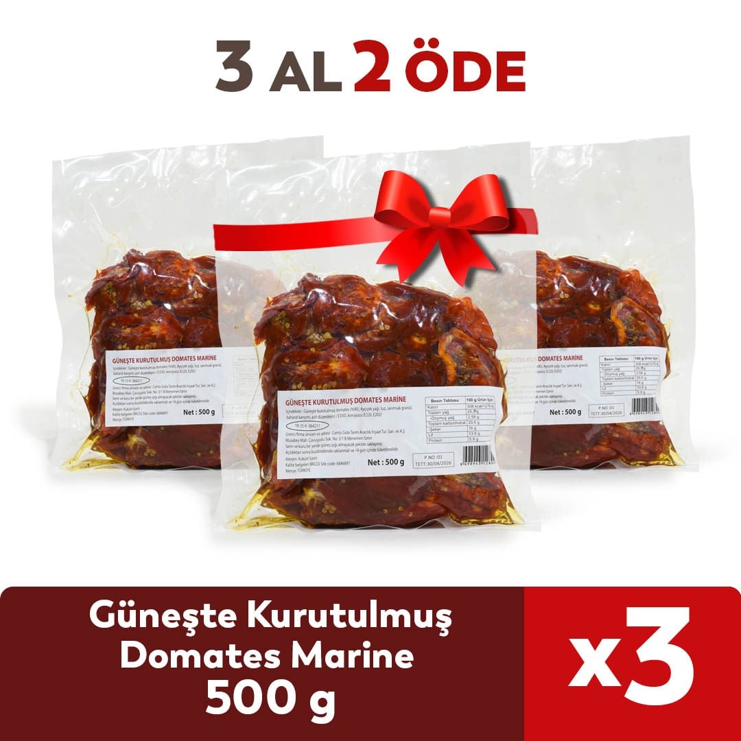 Güneşte Kurutulmuş Domates Marine 500 gr 3 AL 2 ÖDE