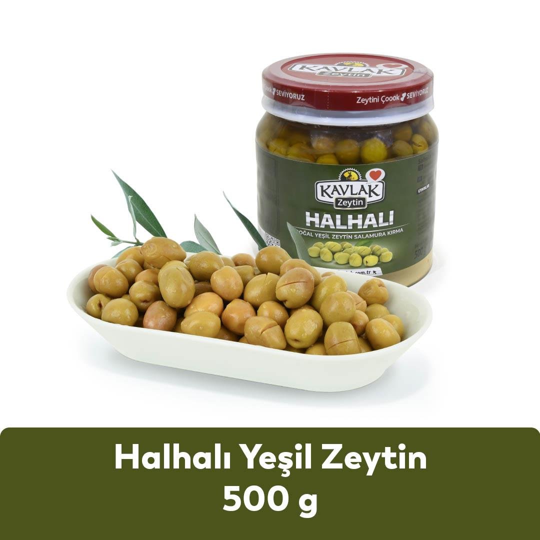 Halhalı Yeşil Zeytin 500 Gr