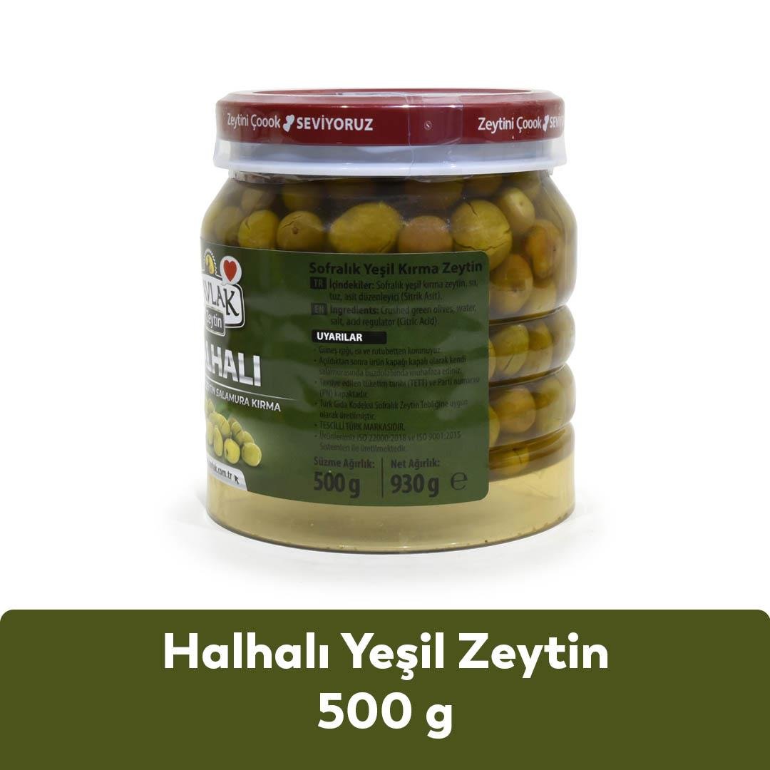 Halhalı Yeşil Zeytin 500 Gr