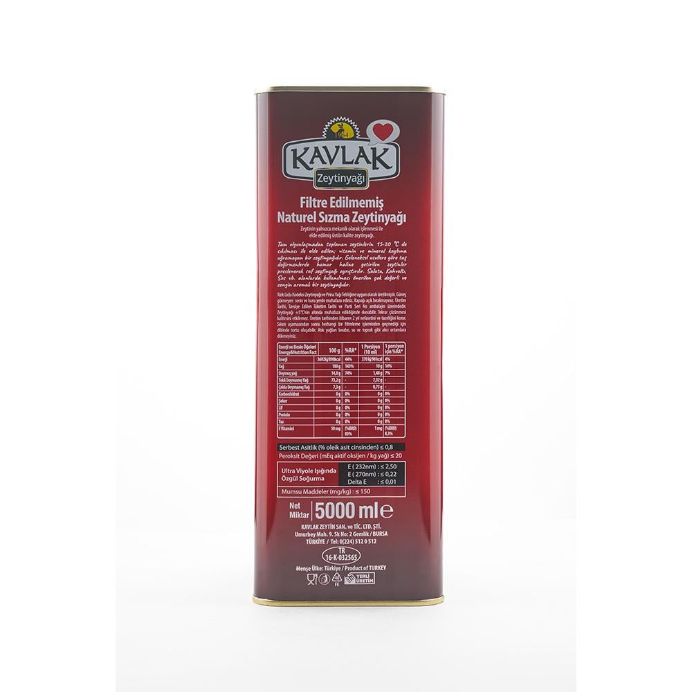 İlk Hasat Soğuk Sıkım Zeytinyağı 5 lt