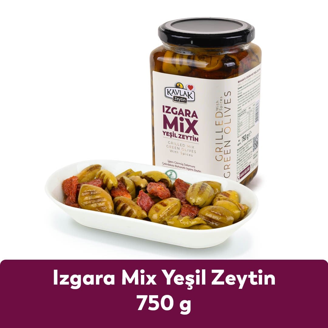 Izgara Mix Yeşil Zeytin 750 Gr
