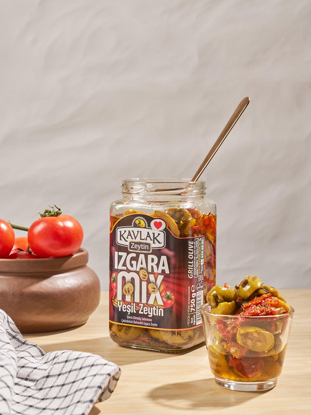 Izgara Mix Yeşil Zeytin 750 Gr