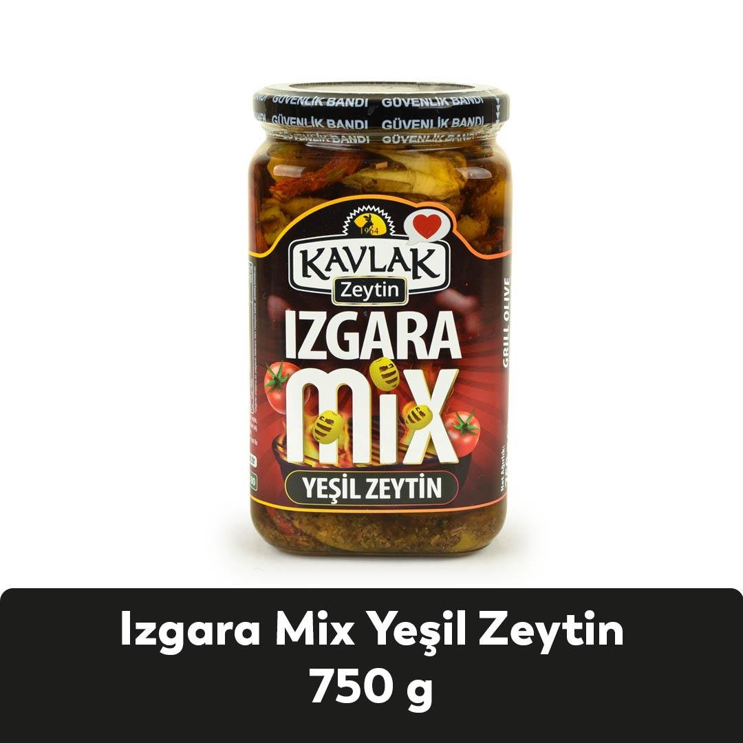 Izgara Mix Yeşil Zeytin 750 Gr
