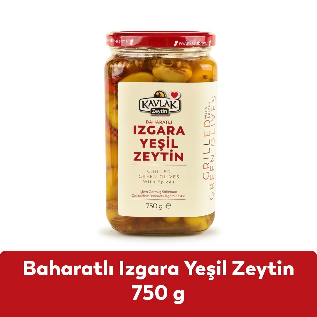 Izgara Yeşil Zeytin 750 Gr Cam Kavanoz