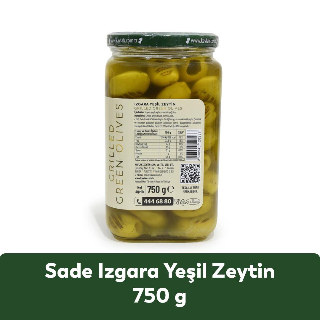 IZGARA YEŞİL ZEYTİN BAHARATSIZ 750 GR