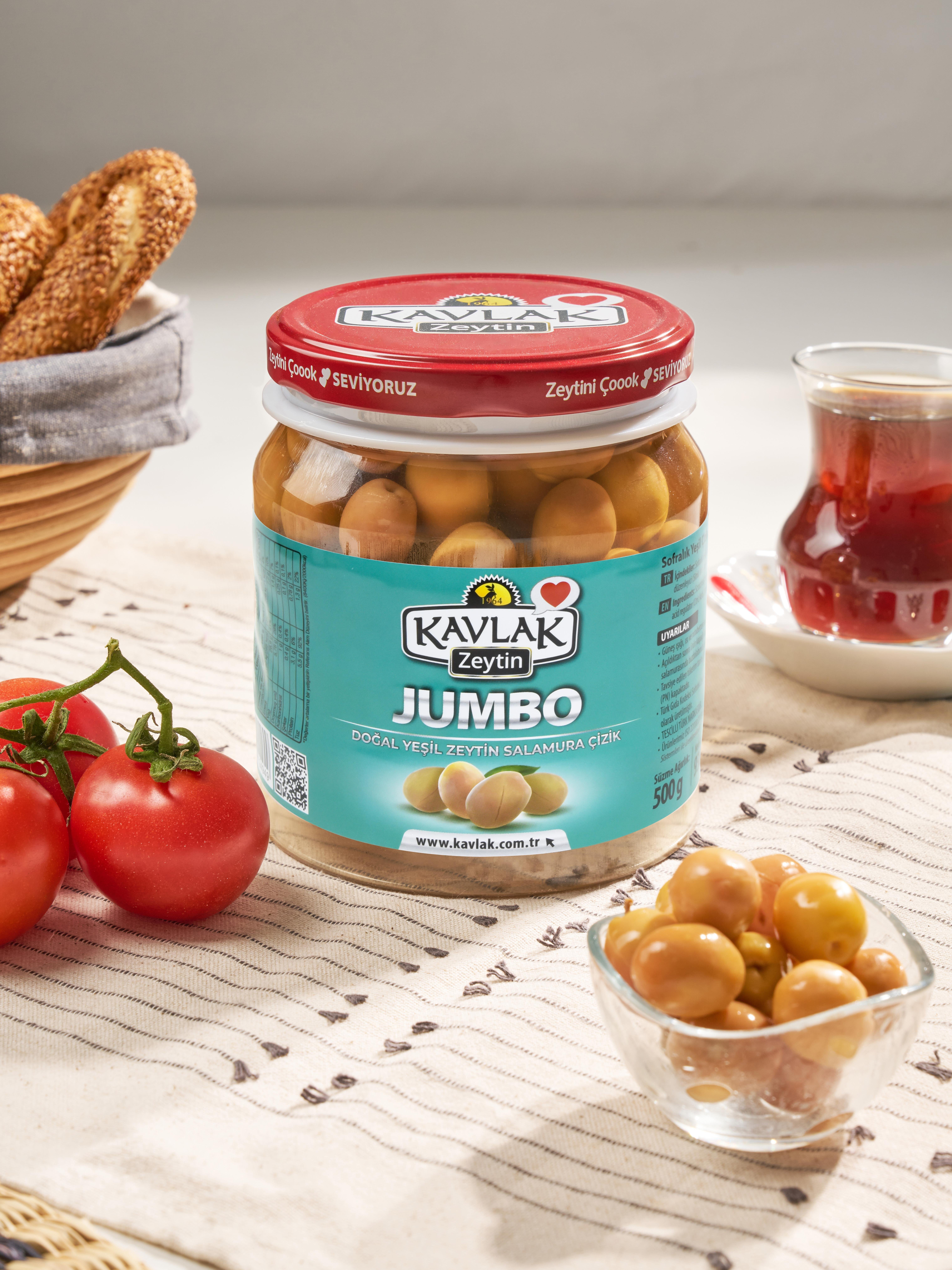 Jumbo Çizik Yeşil Zeytin 500 Gr