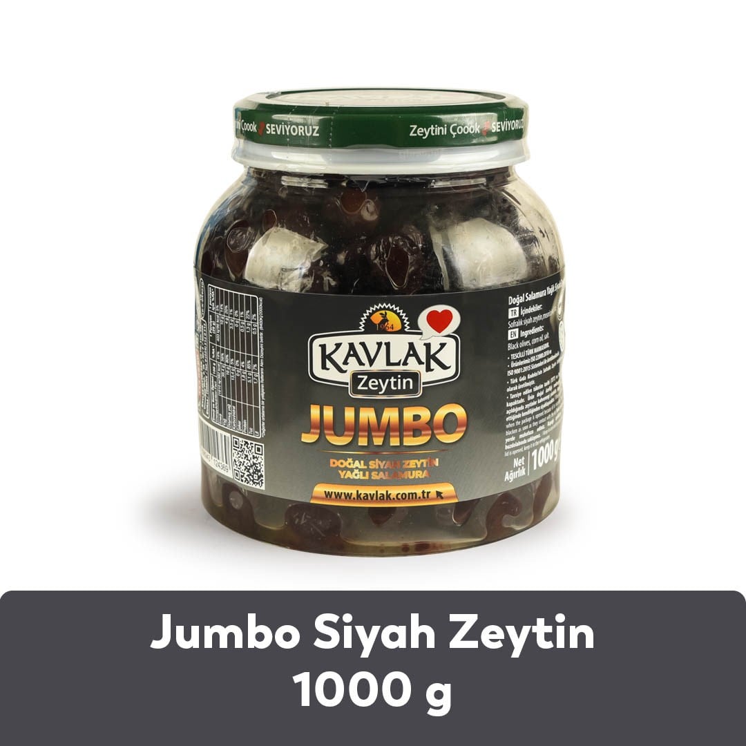 Jumbo Gemlik Siyah Zeytin 1 Kg Pet 3 AL 2 ÖDE