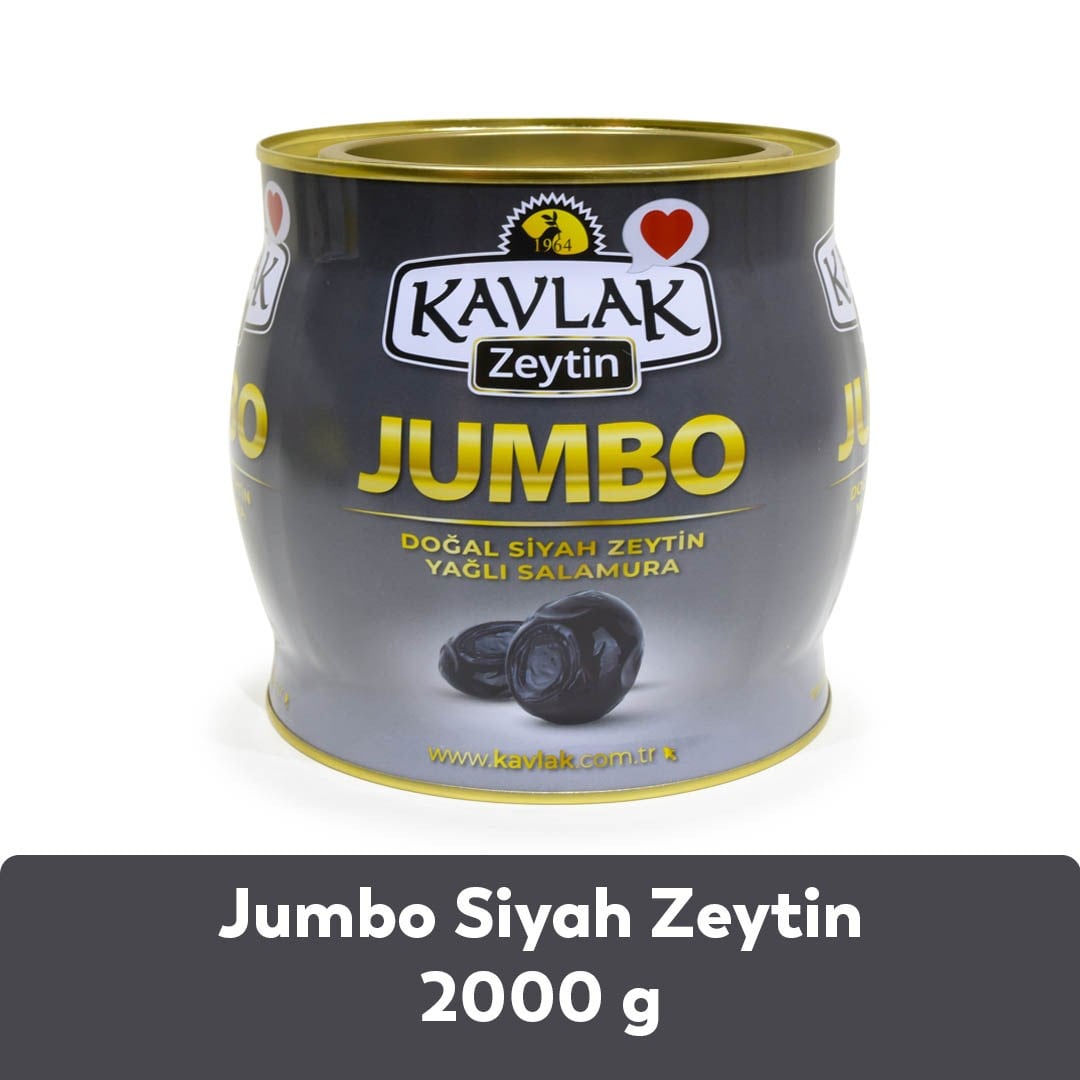 Jumbo Gemlik Siyah Zeytin 2 kg (  2kg brüt x 3 ) 3 AL 2 ÖDE