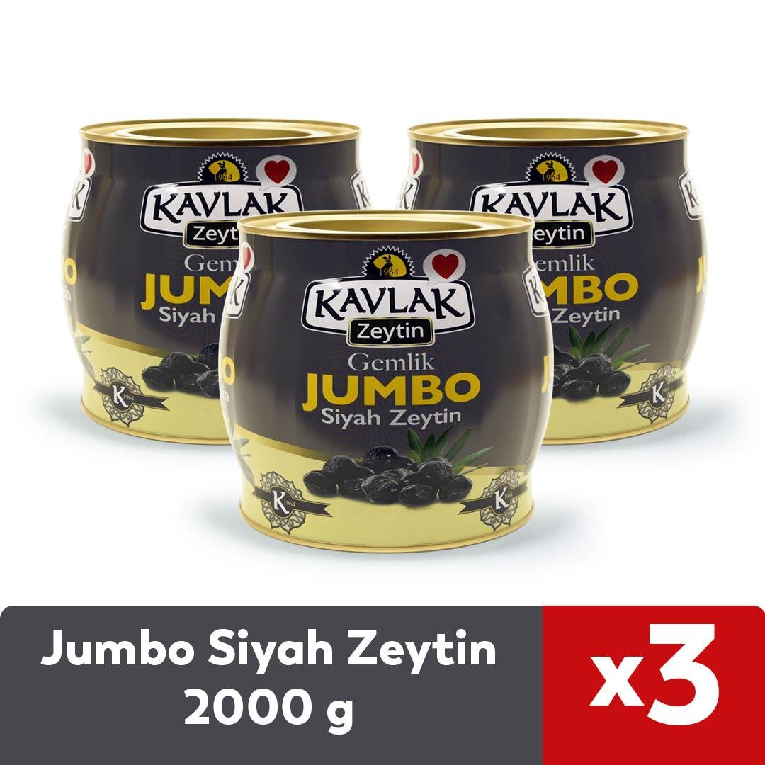Jumbo Gemlik Siyah Zeytin 3 lü Kampanya