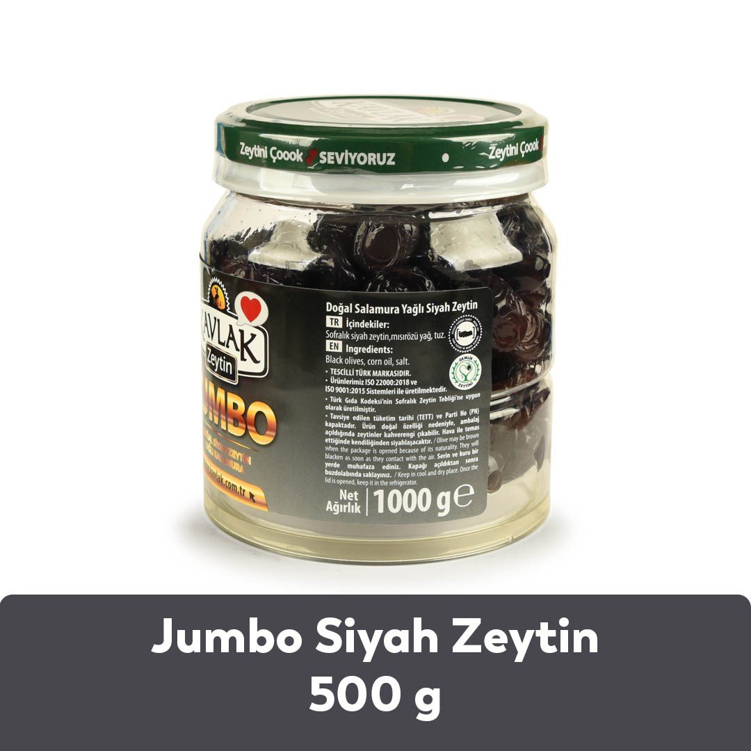 Jumbo Siyah Zeytin 500 Gr