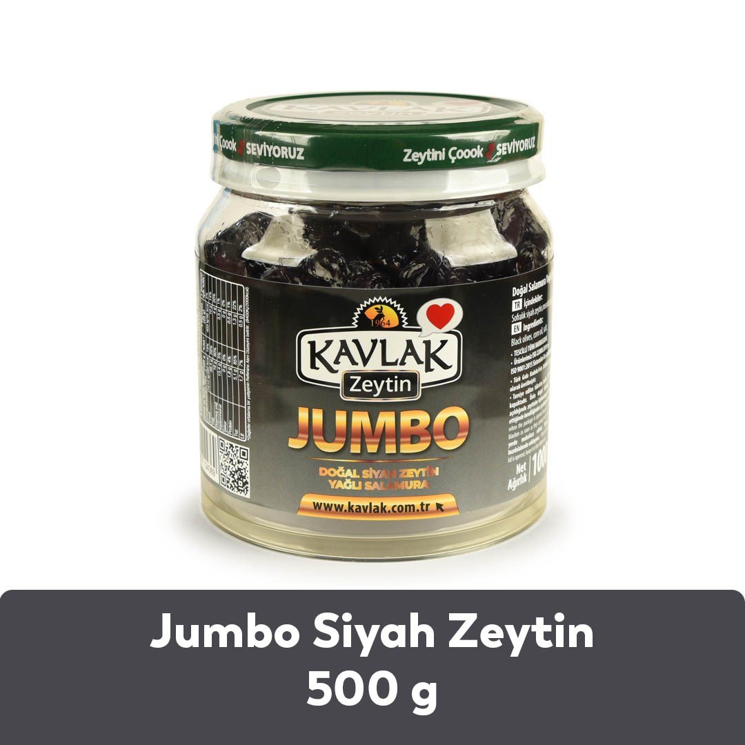 Jumbo Siyah Zeytin 500 Gr