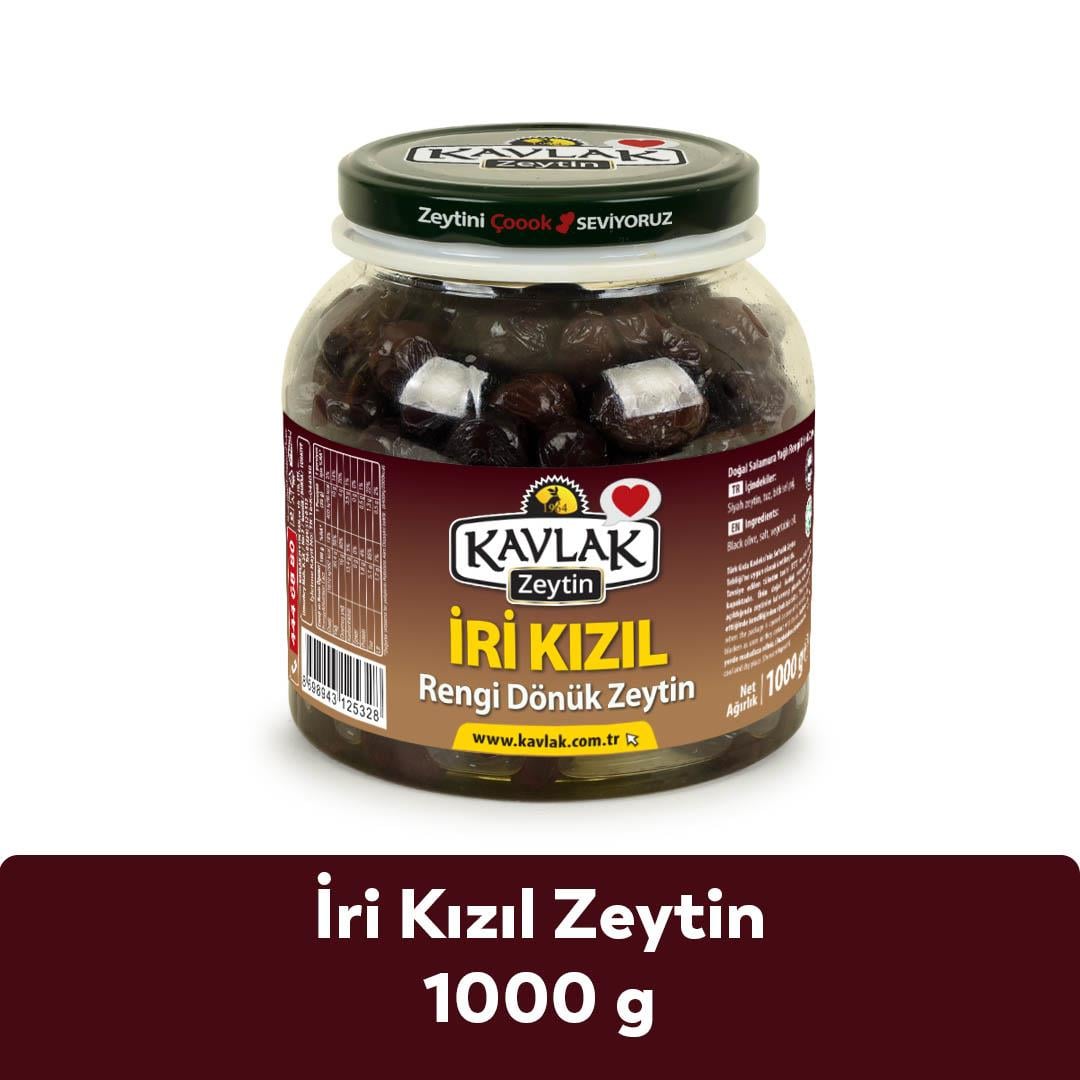 Kavlak İri Kızıl Gemlik Zeytin 1 Kg Pet