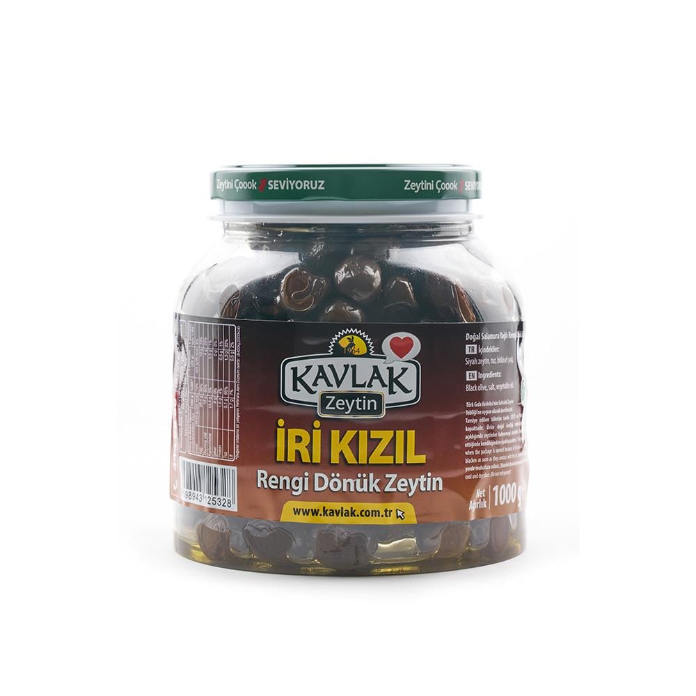 Kavlak İri Kızıl Gemlik Zeytin 1 Kg Pet