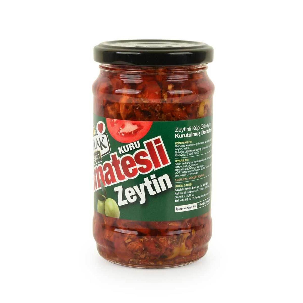 Kavlak Kuru Domatesli Yeşil Zeytin 285 Gr