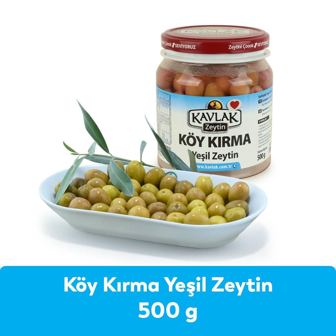 Köy Kırma Yeşil Zeytin 500 Gr