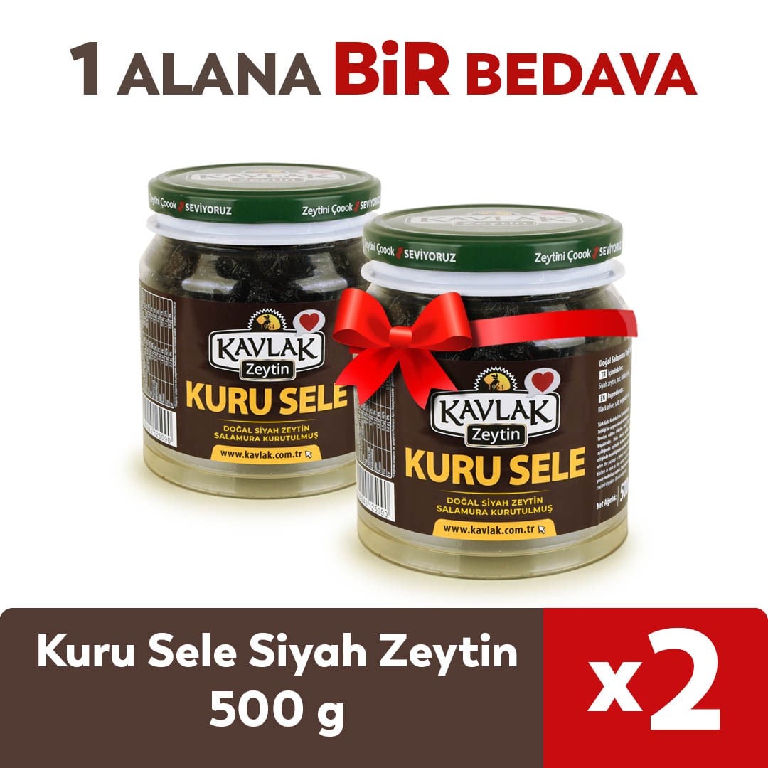 Kuru Sele Siyah Zeytin 500 gr 1 Alana 1 Bedava