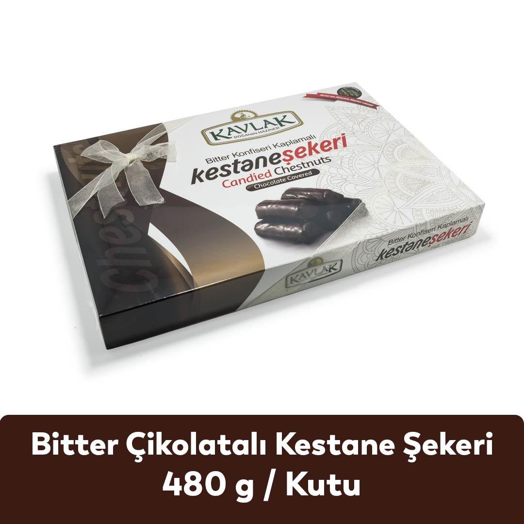 Kutu Bitter Çikolatalı Kestane Şekeri 480 gr