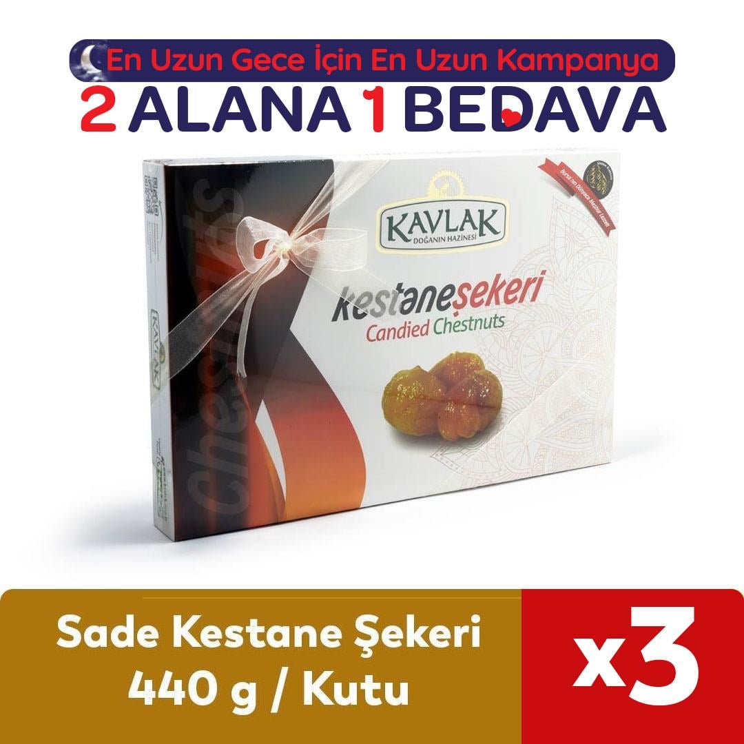 Kutu Kestane Şekeri 440 gr 2 ALANA 1 BEDAVA 