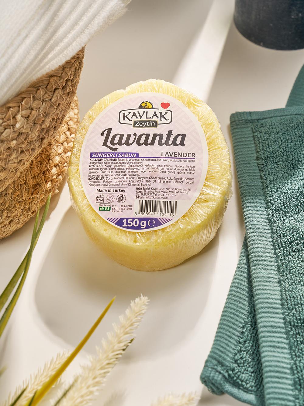 Lavanta Özlü Süngerli Sabun