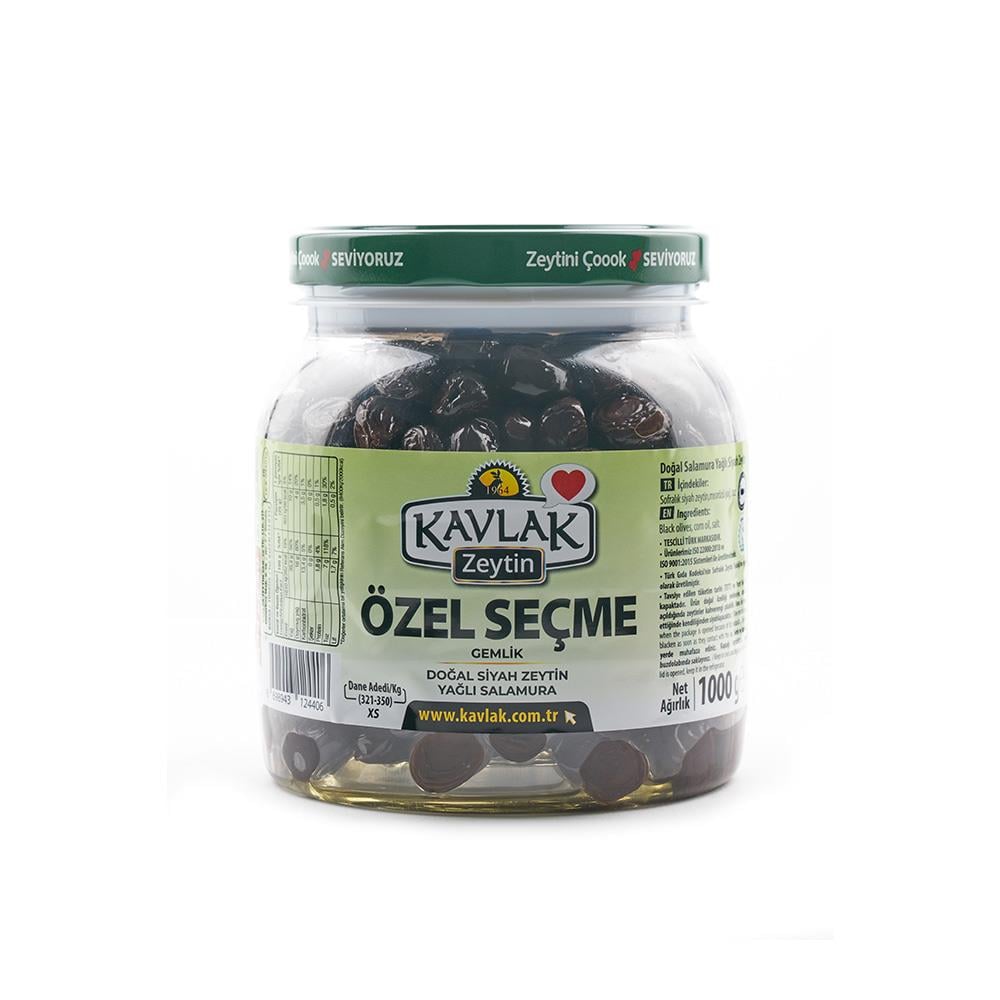 Özel Seçme Gemlik Siyah Zeytin 1 Kg Pet