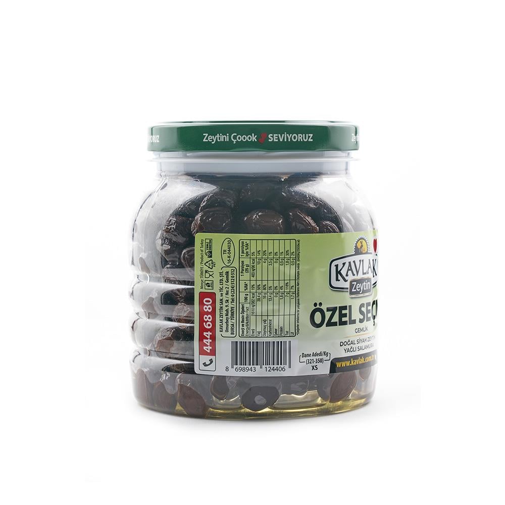 Özel Seçme Gemlik Siyah Zeytin 1 Kg Pet