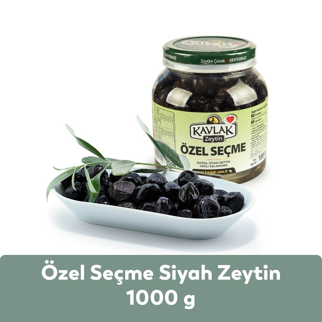 Özel Seçme Gemlik Siyah Zeytin 1 Kg Pet