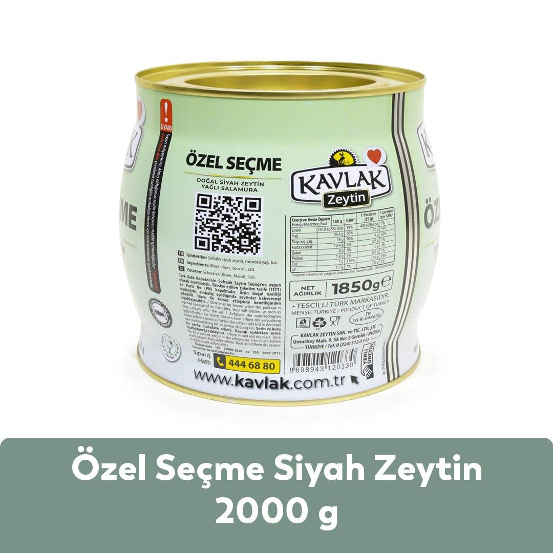 Özel Seçme Gemlik Siyah Zeytin 2 Kg ( brüt )