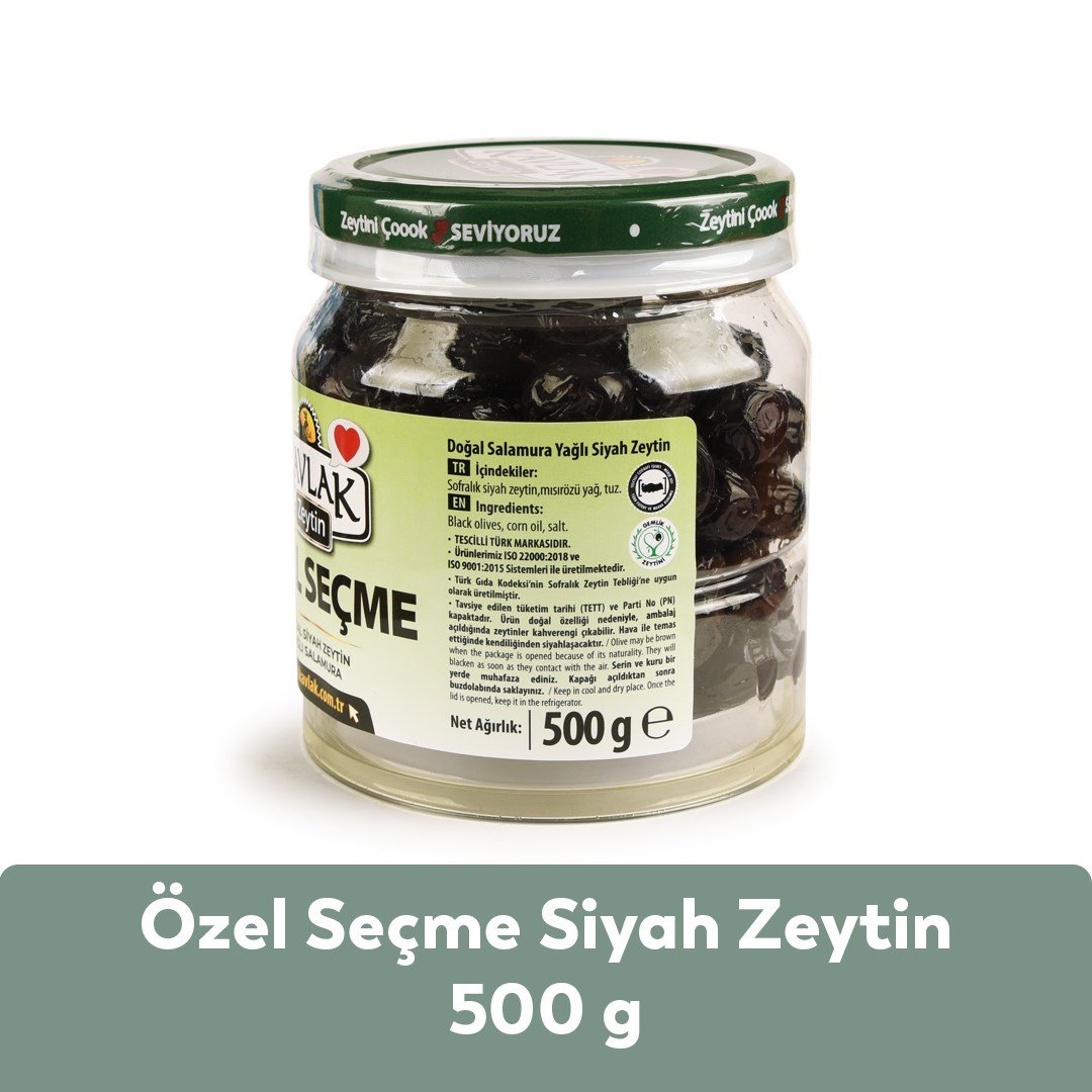 Özel Seçme Gemlik Siyah Zeytin 500 Gr