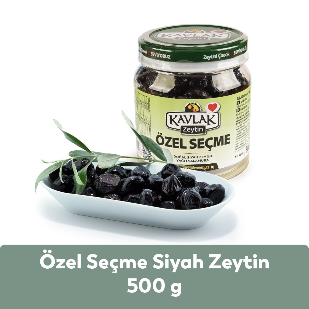 Özel Seçme Gemlik Siyah Zeytin 500 Gr