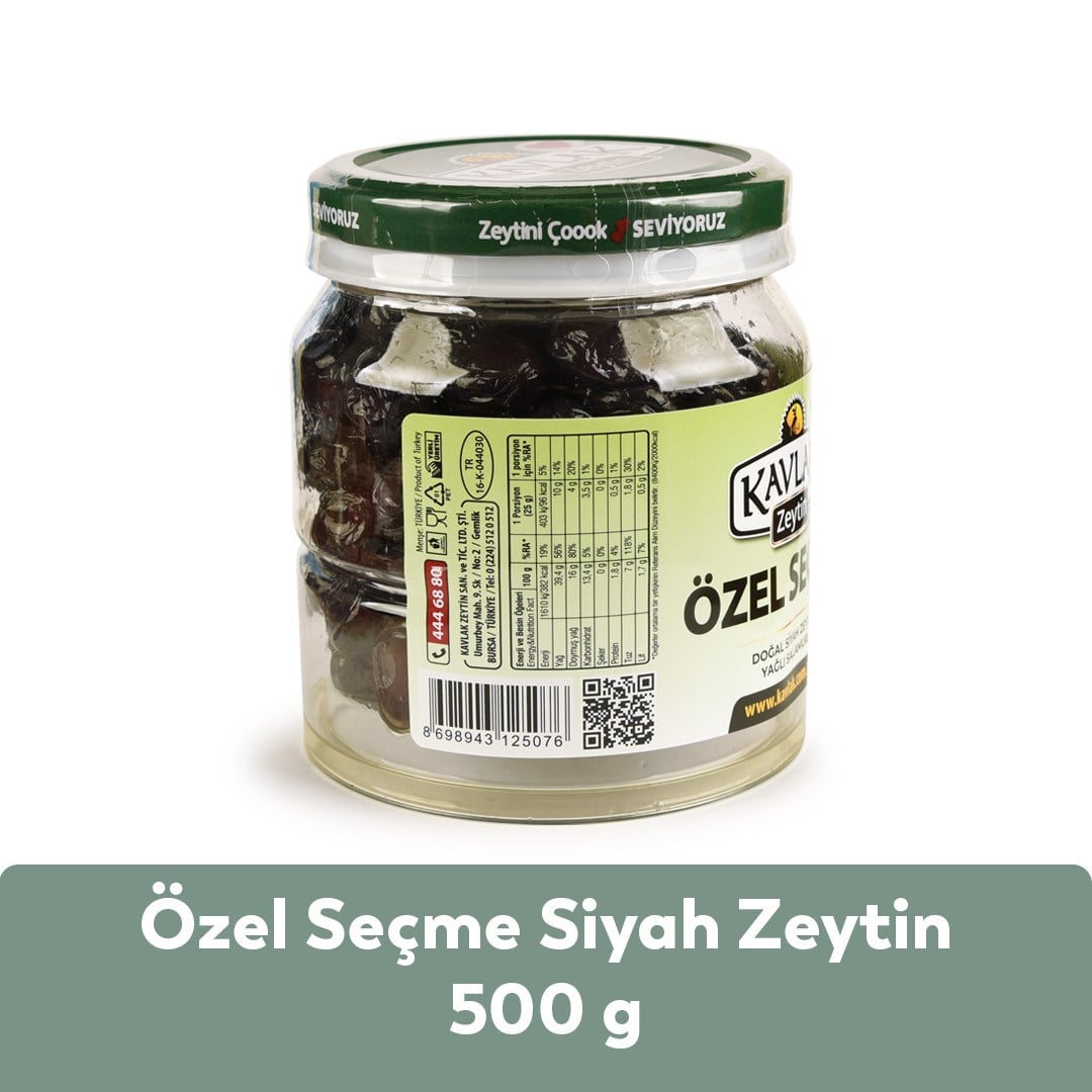 Özel Seçme Gemlik Siyah Zeytin 500 Gr