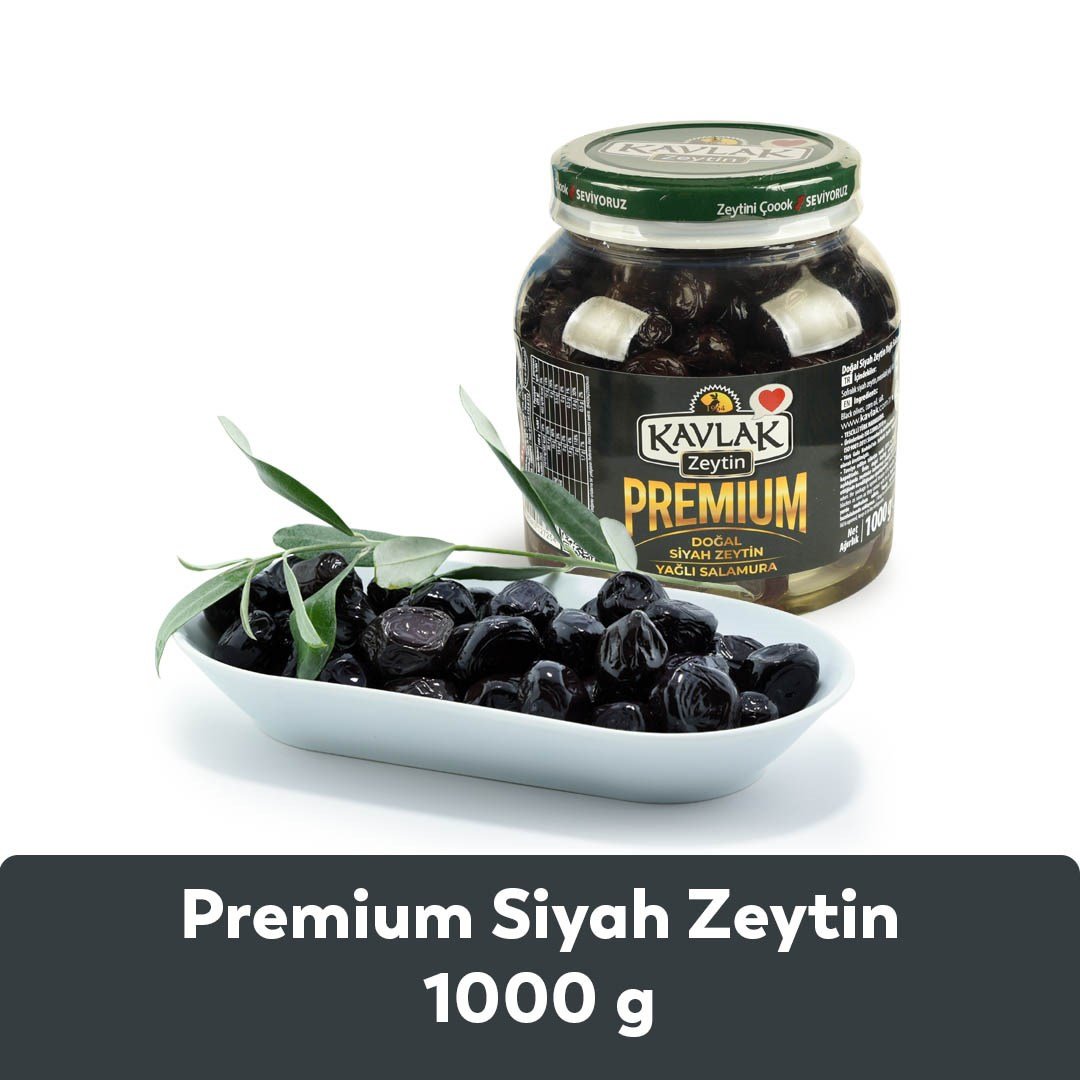 Premium Gemlik Siyah Zeytin 1 KG Pet 3 AL 2 ÖDE