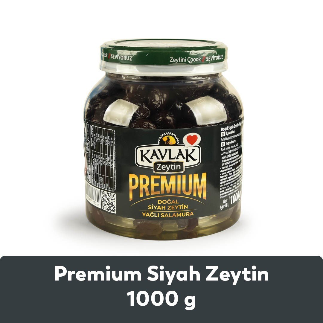 Premium Gemlik Siyah Zeytin 1 KG Pet 3 AL 2 ÖDE