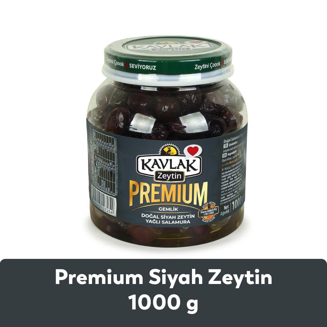 Premium Gemlik Siyah Zeytin 1 KG Pet