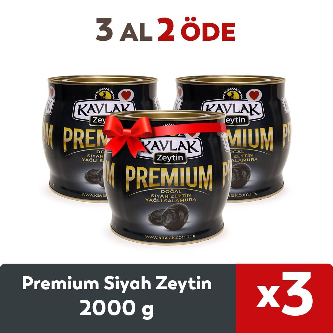 Premium Gemlik Siyah Zeytin 2 Kg ( brüt ) 3 AL 3 ÖDE