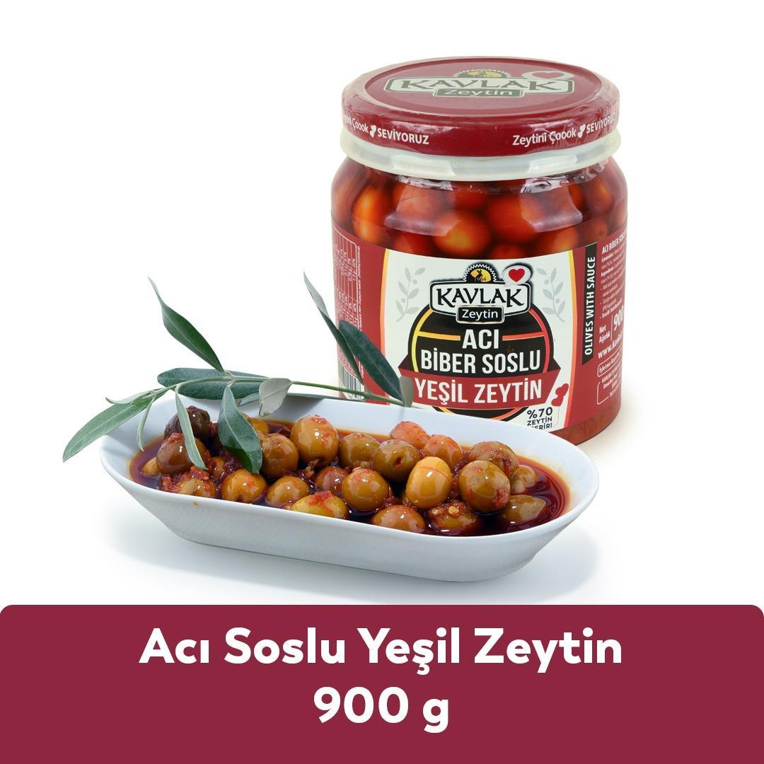 Soslu Edremit Kırma Yeşil Zeytin 900 gr
