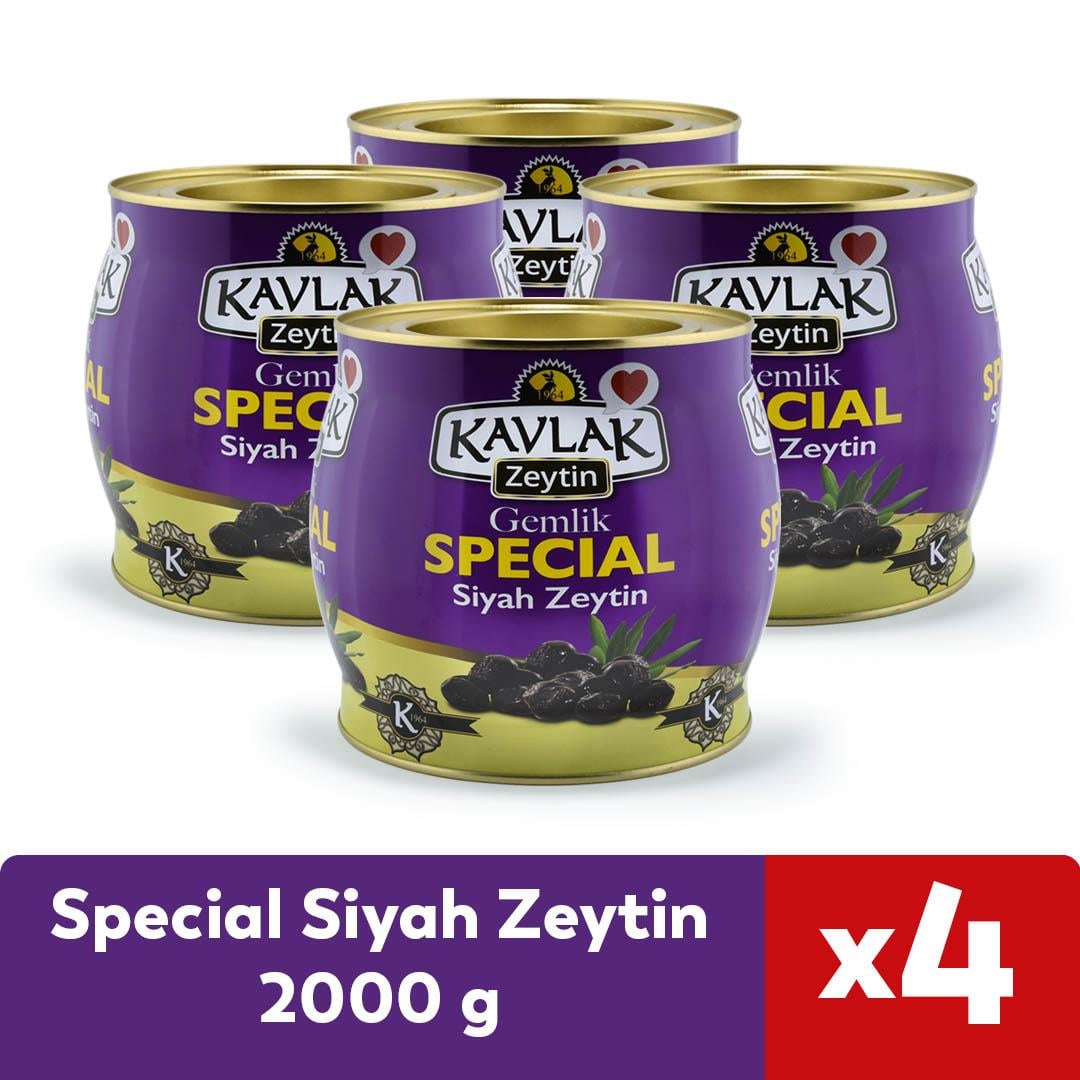 Special Gemlik Siyah Zeytin 2 Kg ( brüt ) 4 lü Özel Fiyat