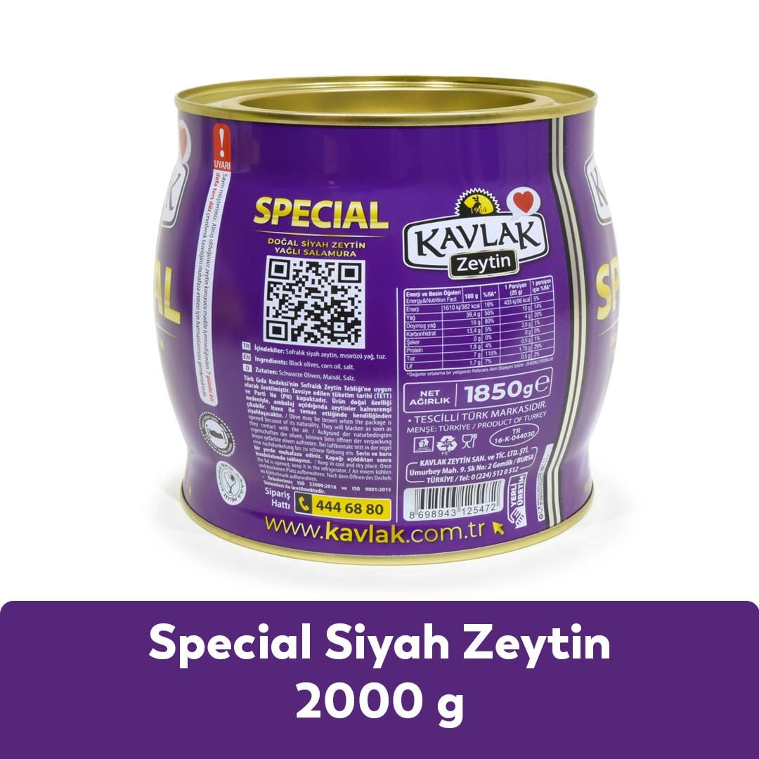 Special Gemlik Siyah Zeytin 2 Kg ( brüt ) 3 AL 2 ÖDE