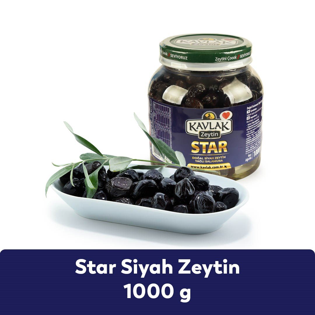 Star Gemlik Siyah Zeytin 1 Kg Pet 3 AL 2 ÖDE