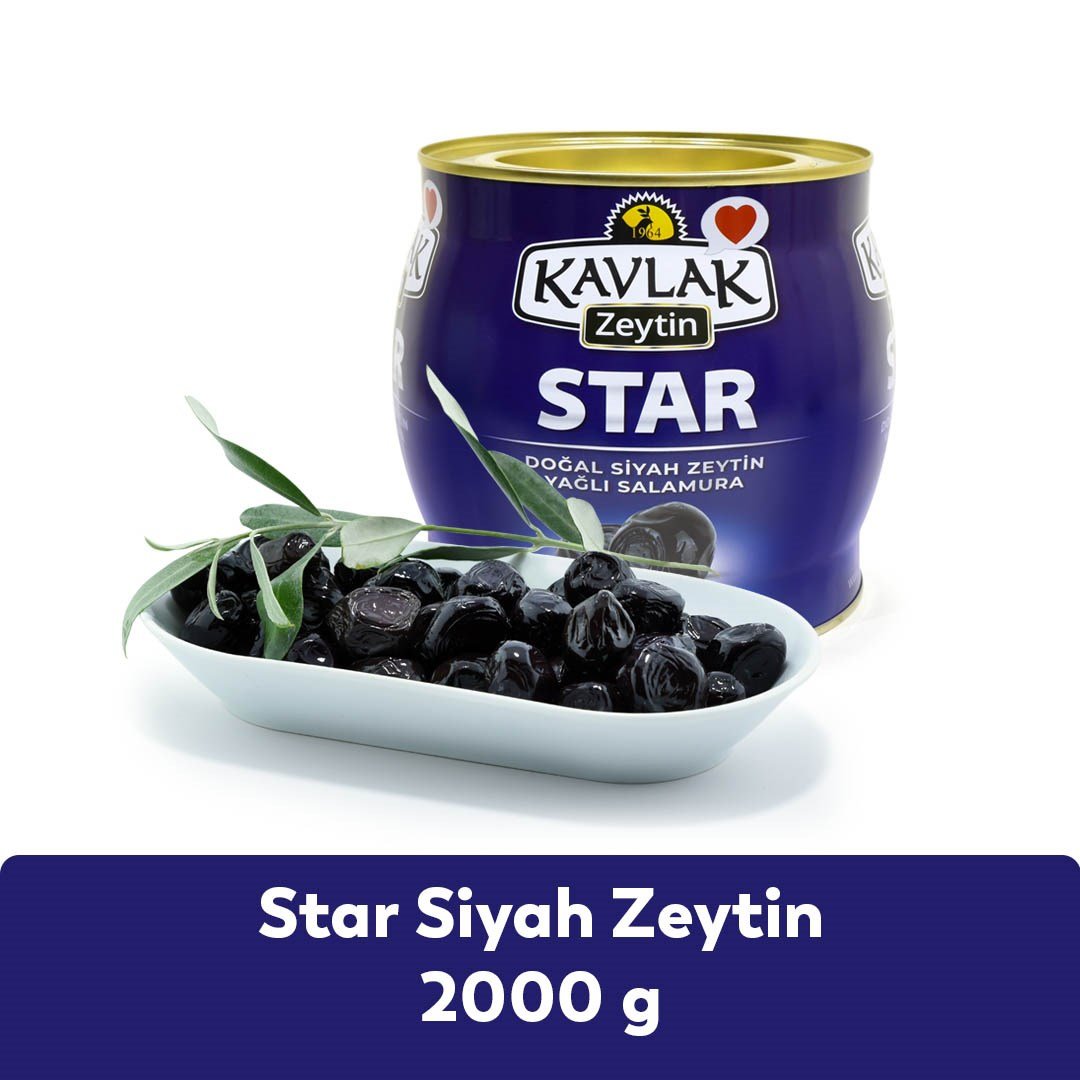 Star Gemlik Siyah Zeytin 2 Kg ( 2kg brüt x3 ) 3 AL 2 ÖDE