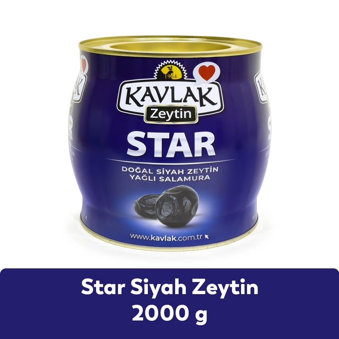 Star Gemlik Siyah Zeytin 2 Kg ( 2kg brüt x3 ) 3 AL 2 ÖDE