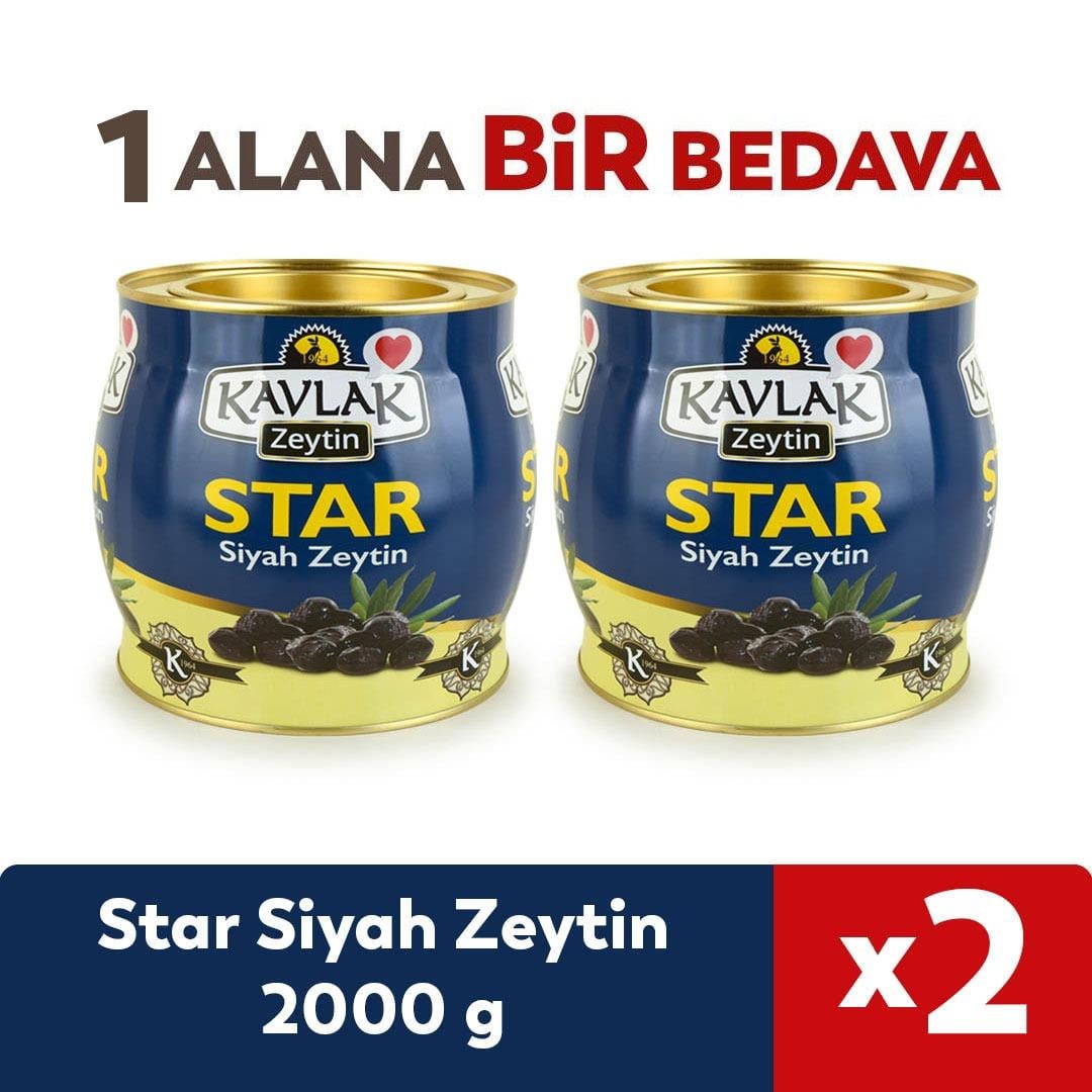 Star Gemlik Siyah Zeytin 2 Kg (brüt) 1 ALANA 1 BEDAVA