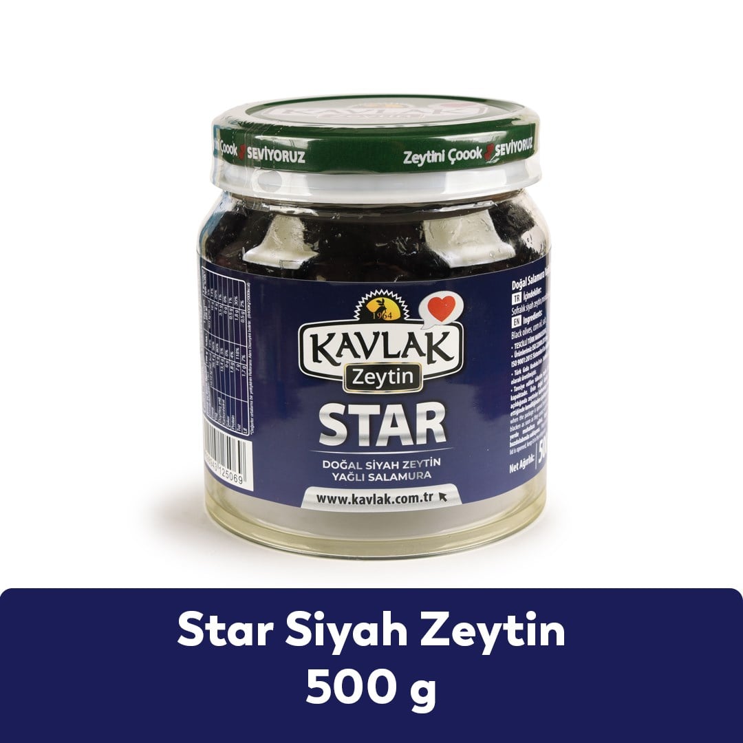 Star Gemlik Siyah Zeytin 500 Gr 3 AL 2 ÖDE