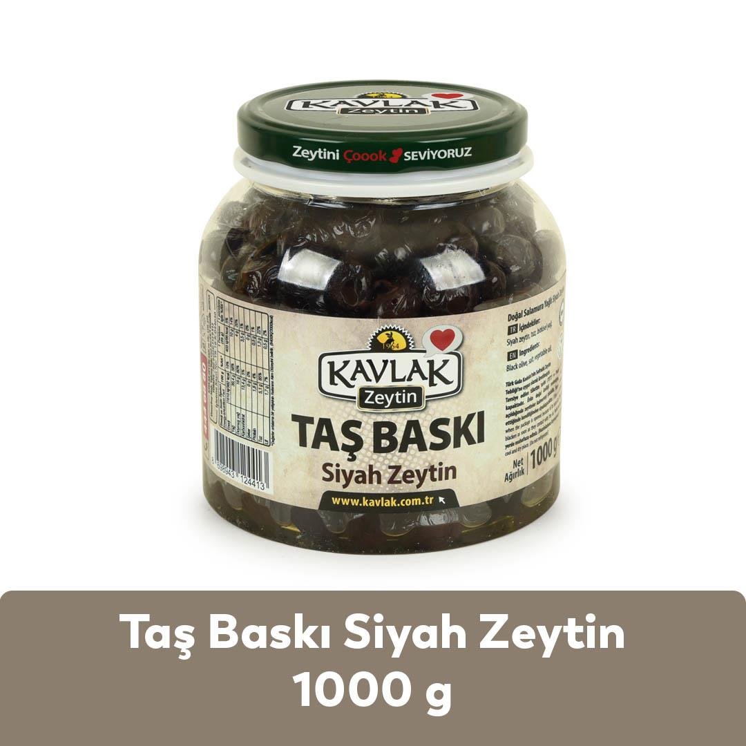 Taş Baskı Gemlik Siyah Zeytin 1 Kg Pet