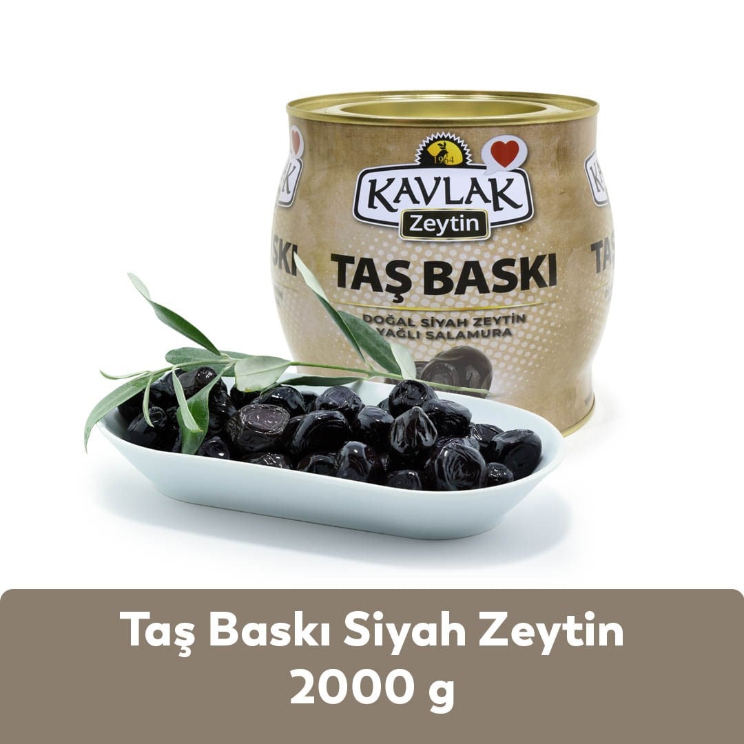 Taş Baskı Gemlik Siyah Zeytin 2 kg ( 2kg brüt x3 ) 3 AL 2 ÖDE