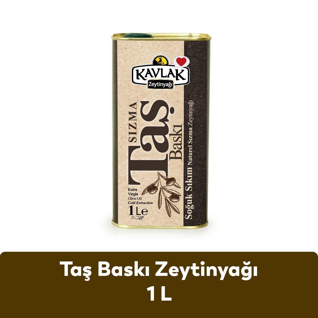 Taş Baskı Soğuk Sıkım Zeytinyağı 1 lt