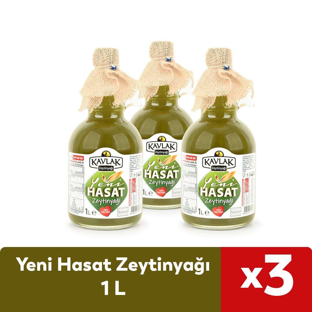 Yeni Hasat Soğuk Sıkım Zeytinyağı 1 Lt Gallone 2 ALANA 1 BEDAVA 