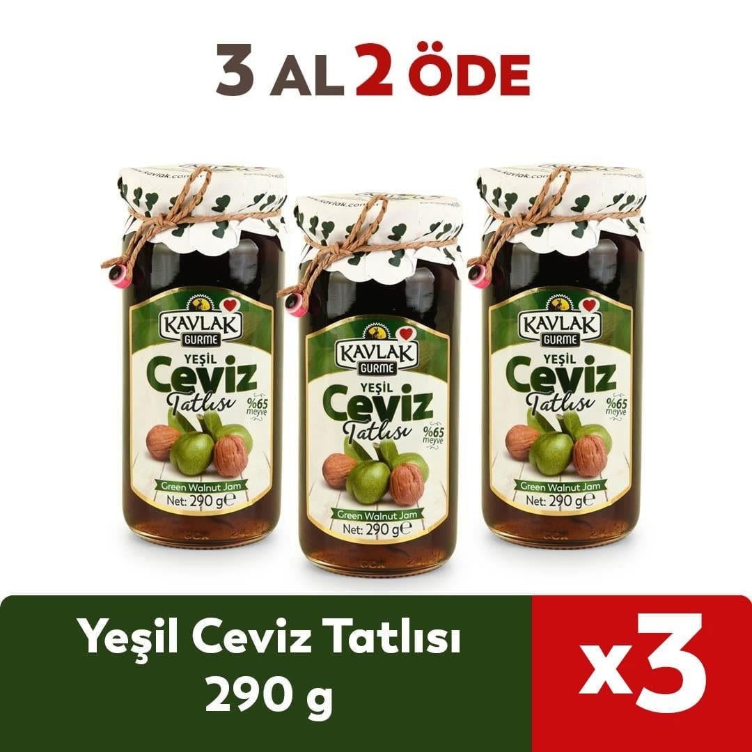 Yeşil Ceviz Reçeli 290 Gr Cam Kavanoz  3 Al 2 Öde