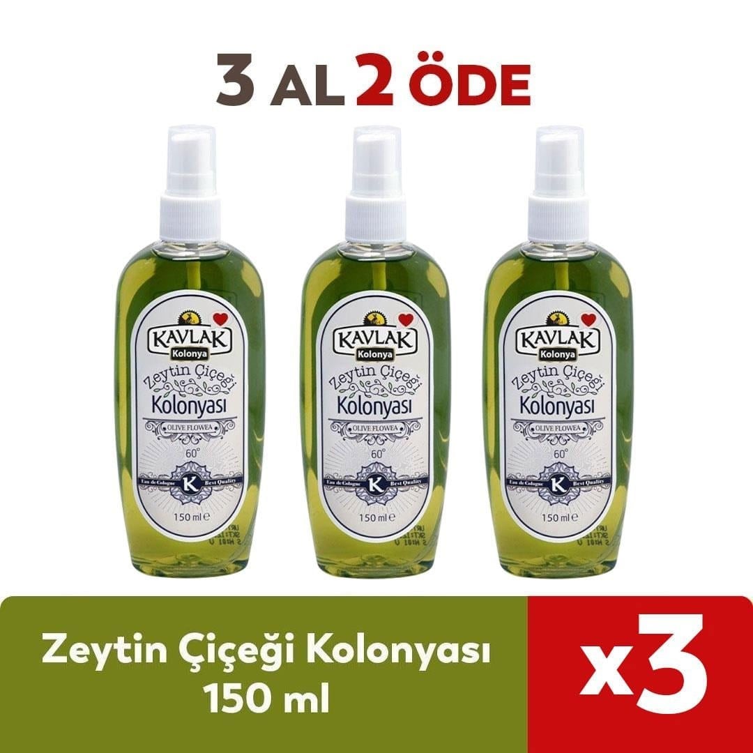 Zeytin Çiçeği Kolonyası 150 ml (Sprey Şişe) 3 Al 2 Öde