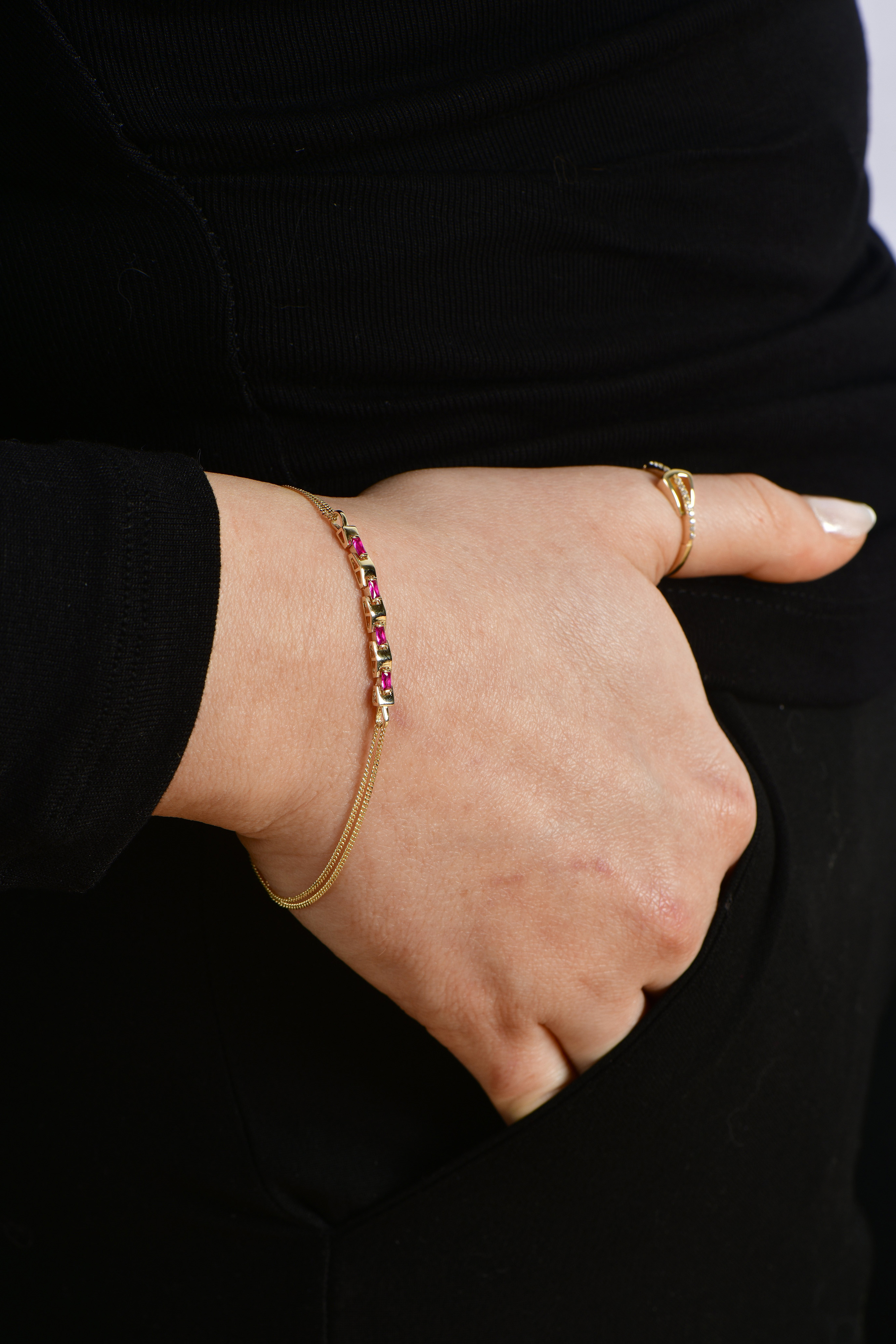 Fuchsia Stack Bileklik